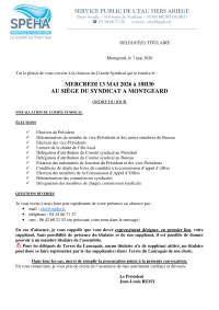 Veuillez trouver ci-dessous la convocation du Conseil Syndical du 13 mai 2026